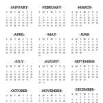 Printable Calendar Year At A Glance 2020 | Calendar Throughout Month At A Glance Blank Calendar Template