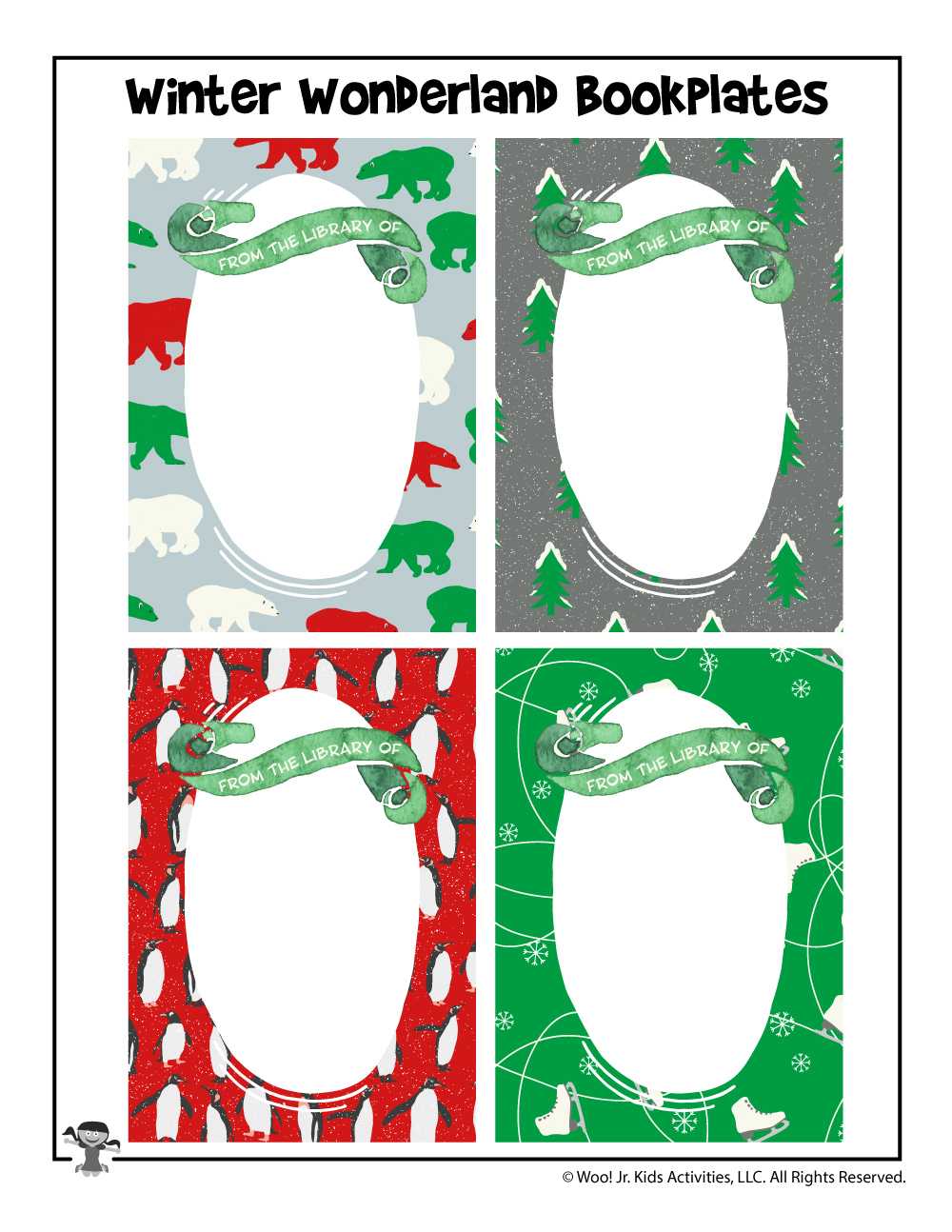 Printable Christmas Bookplates For Giving | Woo! Jr. Kids Throughout Bookplate Templates For Word