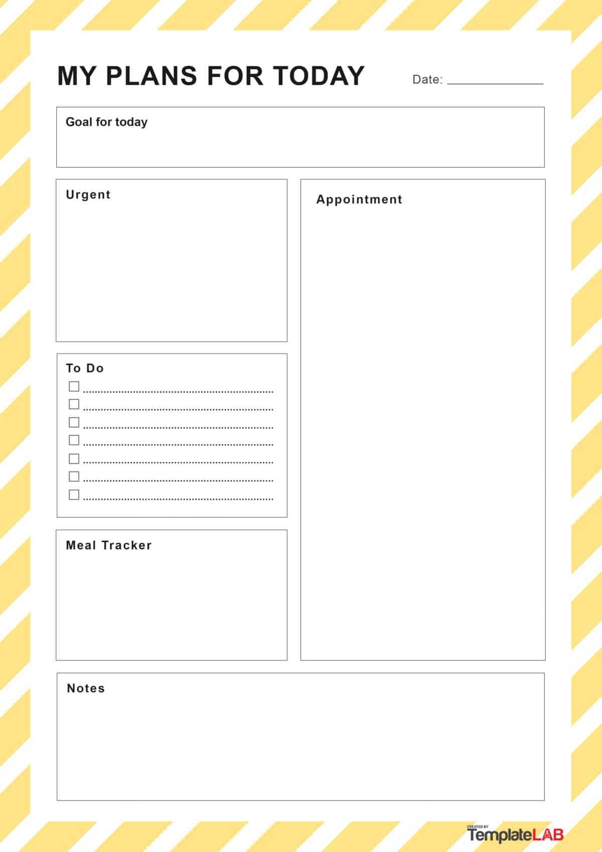 Printable Daily Planner Templates Free In Wordexcelpdf Inside Printable Blank Daily Schedule Template