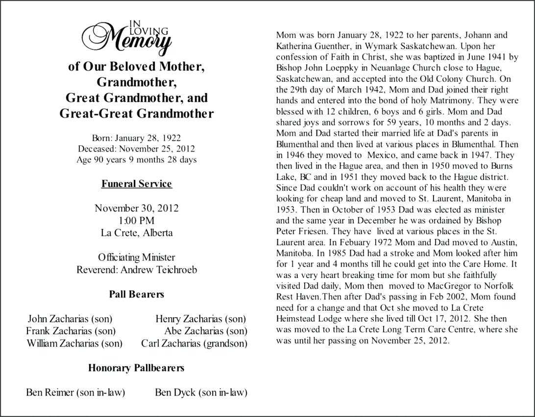 Printable Funeral Program Templates Pamphlets Microsoft Intended For Free Obituary Template For Microsoft Word