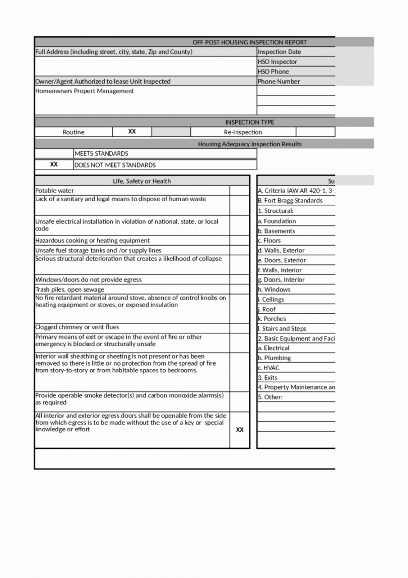Printable Home Inspection Report Template Elegant 2018 Home Within Property Management Inspection Report Template