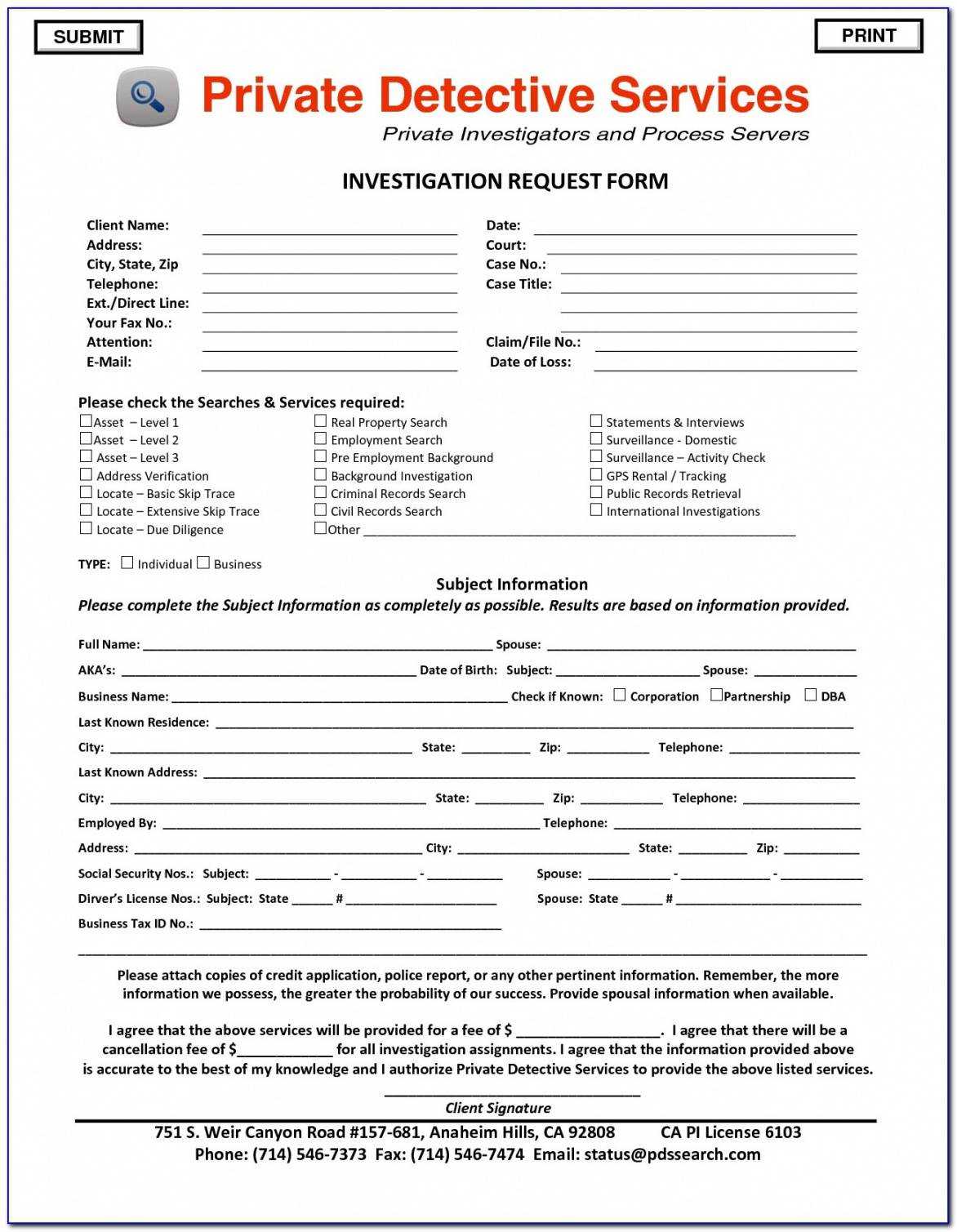 Printable Investigation Report Template Doc Cool Private Regarding Investigation Report Template Doc