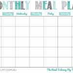 Printable Monthly Meal Planner | Room Surf Within Meal Plan Template Word