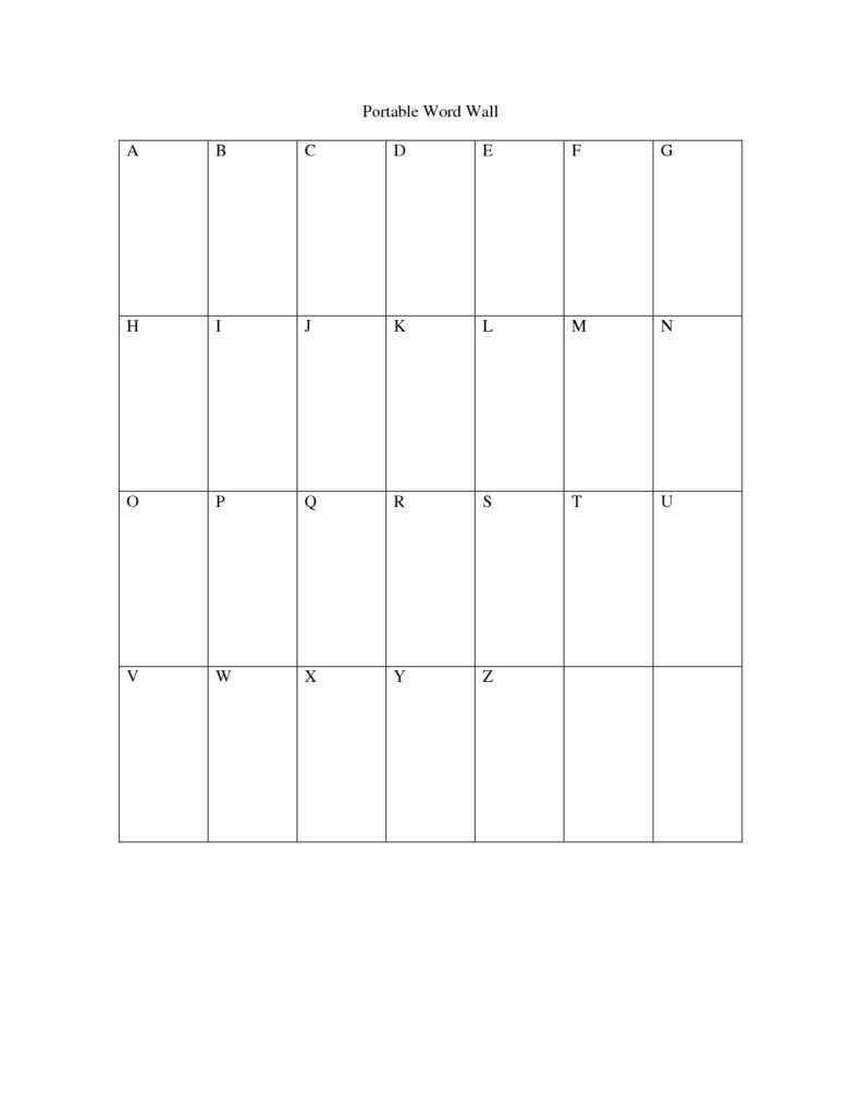 Personal Word Wall Template Sample Design Templates