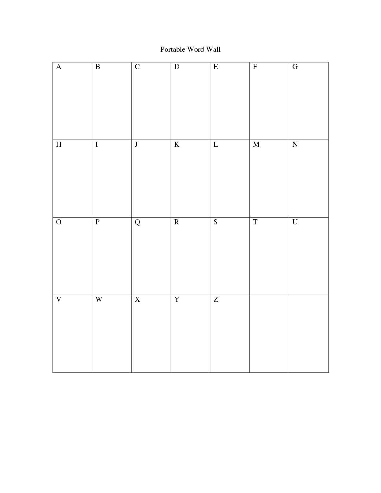 Printable Portable Word Wall Template – Gubel For Personal Word Wall Template