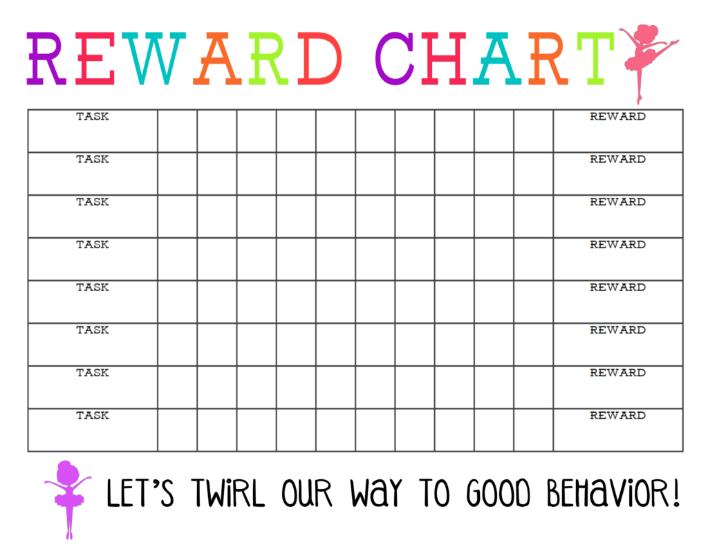 Printable Reward Chart For Blank Reward Chart Template - Sample Design ...