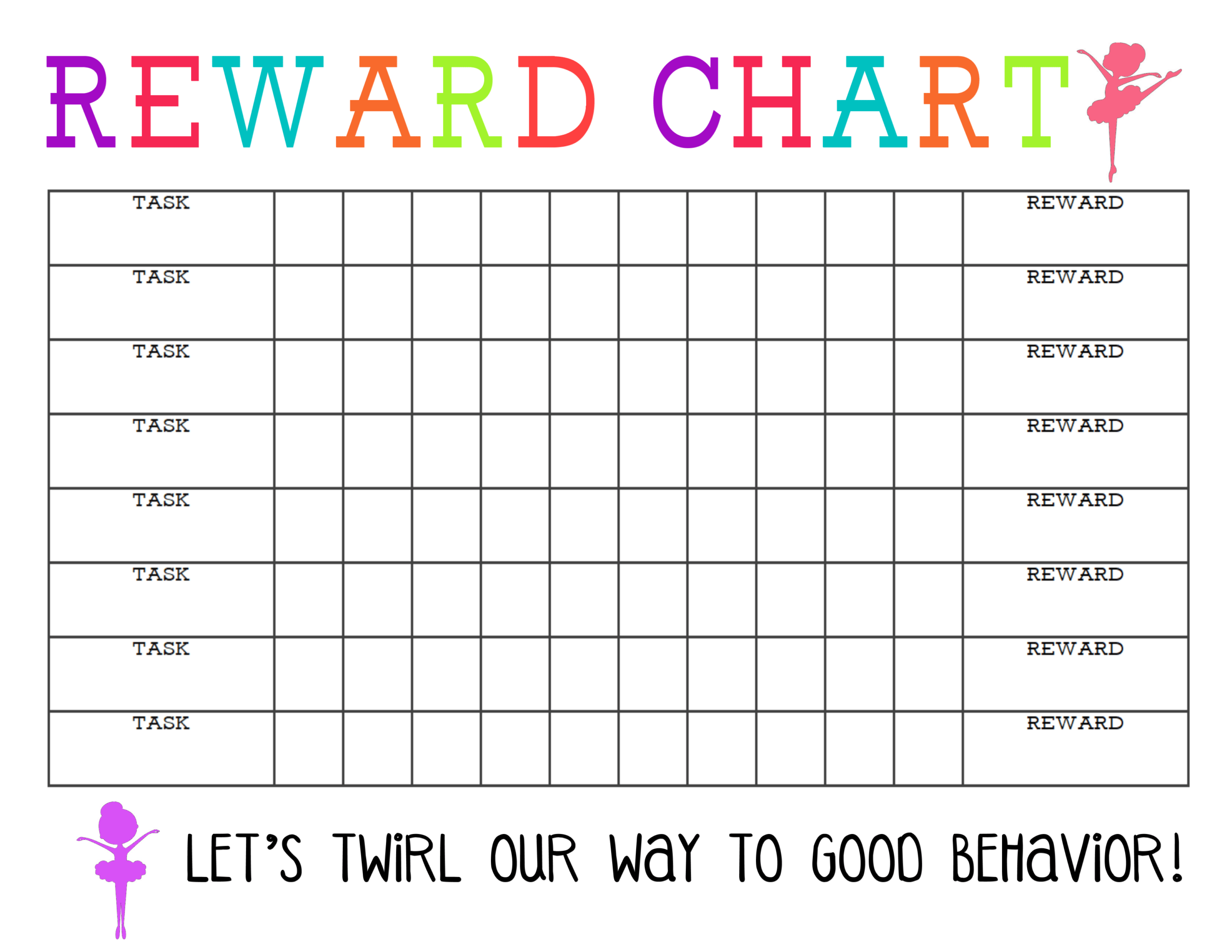 Printable Reward Chart For Blank Reward Chart Template