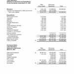 Printable Small Church Financial Statement Template Inside Monthly Financial Report Template