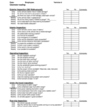 Printable Vehicle Inspection Checklist Template – Fill Throughout Vehicle Checklist Template Word