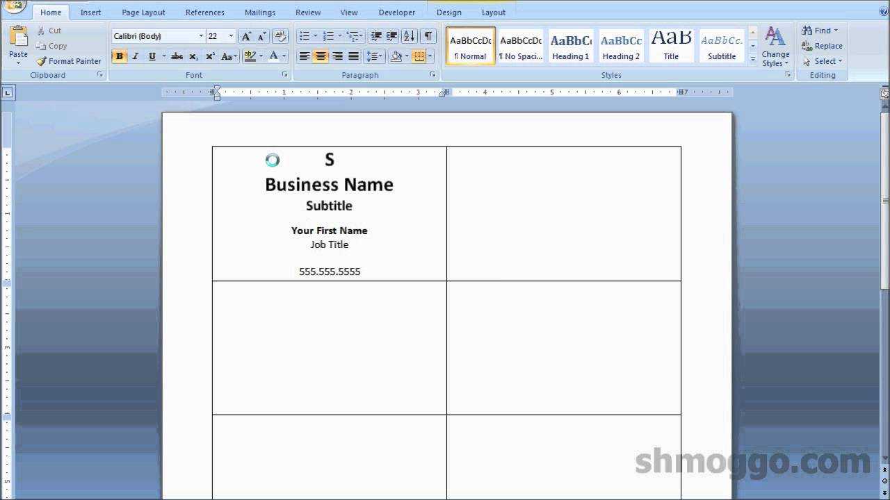 Printing Business Cards In Word | Video Tutorial Throughout Plain Business Card Template Microsoft Word
