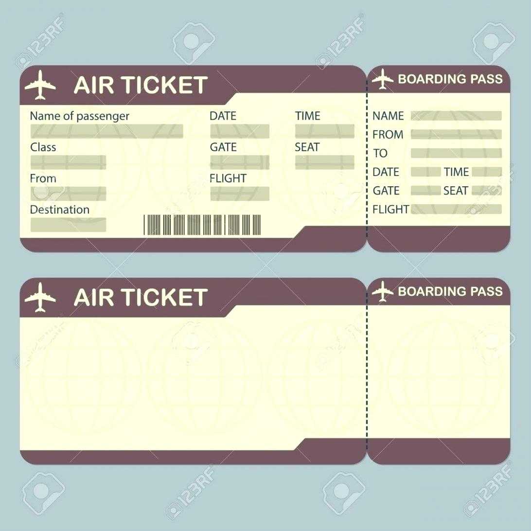 Productions Pretend Airline Ticket Template Plane For Plane Ticket Template Word