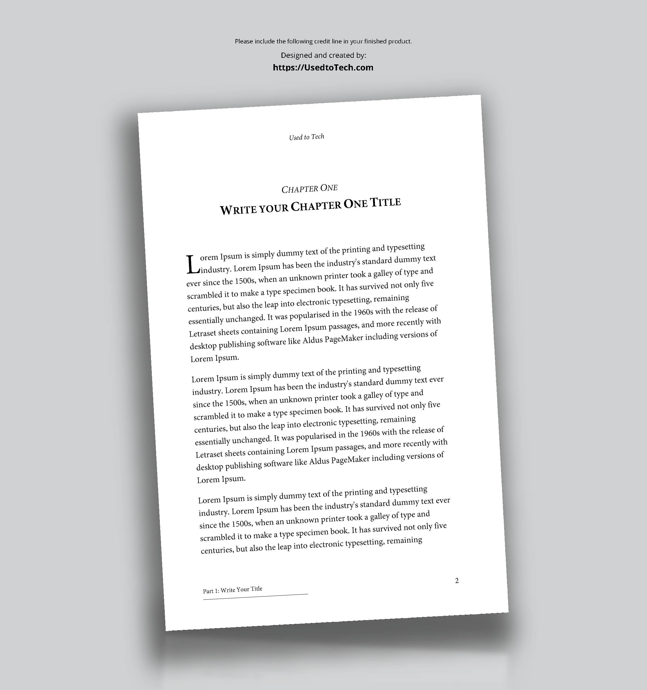 Professional Looking Book Template For Word, Free – Used To Tech In How To Create A Book Template In Word
