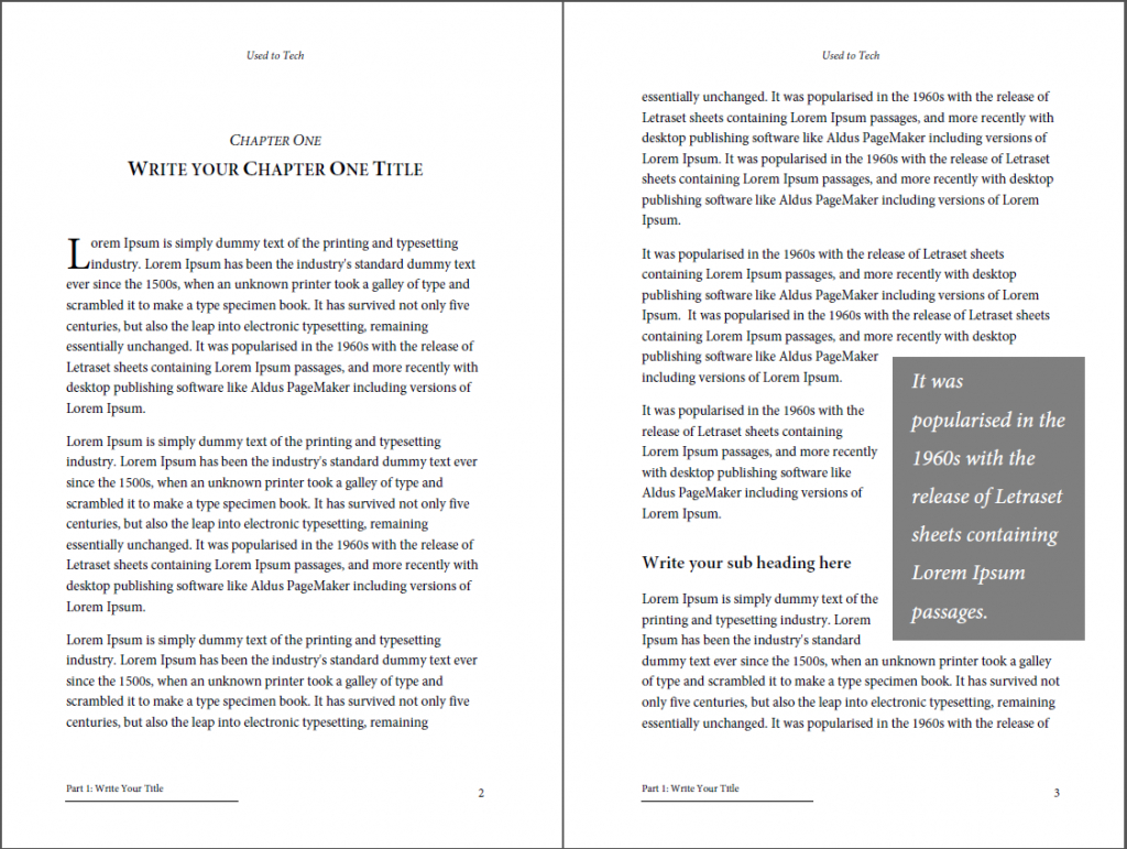 Professional Looking Book Template For Word, Free – Used To Tech With Regard To 6X9 Book Template For Word