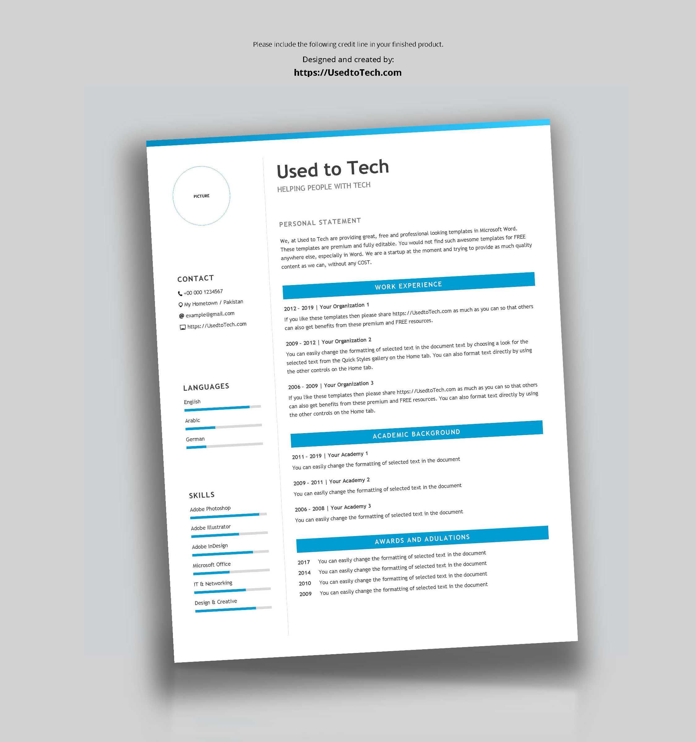 Professional Resume Template In Microsoft Word Free – Used Inside How To Get A Resume Template On Word