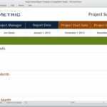 Project Status Report Template With Project Status Report Template In Excel