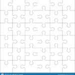 Puzzles Blank Template With Square Grid. Jigsaw Puzzle 6X6 Inside Blank Jigsaw Piece Template