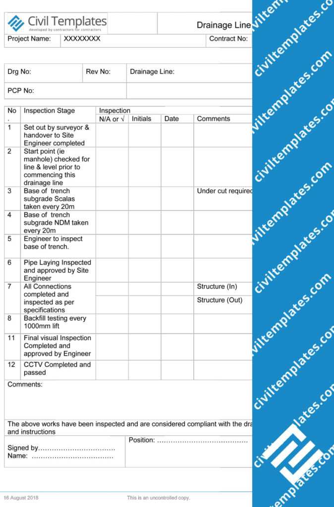 Drainage Report Template – Steps.kontenterkini.com