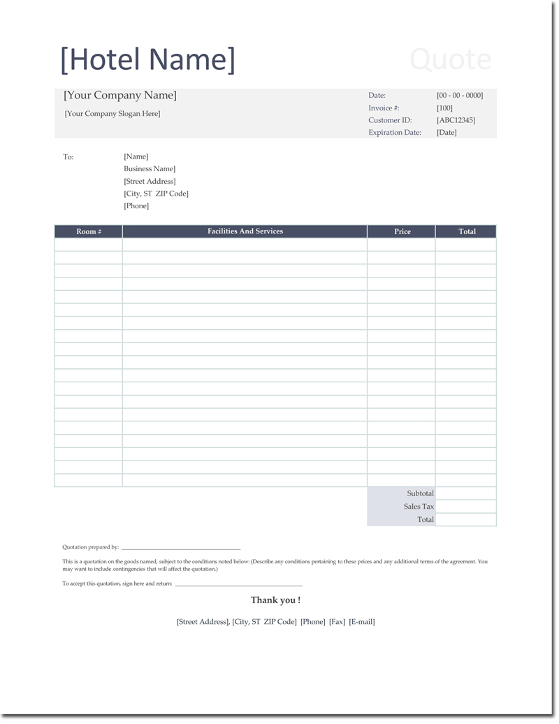 Quotation Templates – Download Free Quotes For Word, Excel Regarding Work Estimate Template Word