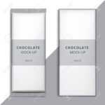 Realistic Blank 3D Chocolate Bar Template Design. Choco Packaging.. Within Blank Candy Bar Wrapper Template