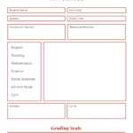 Red Middle School Report Card – Templatescanva Inside Report Card Template Middle School
