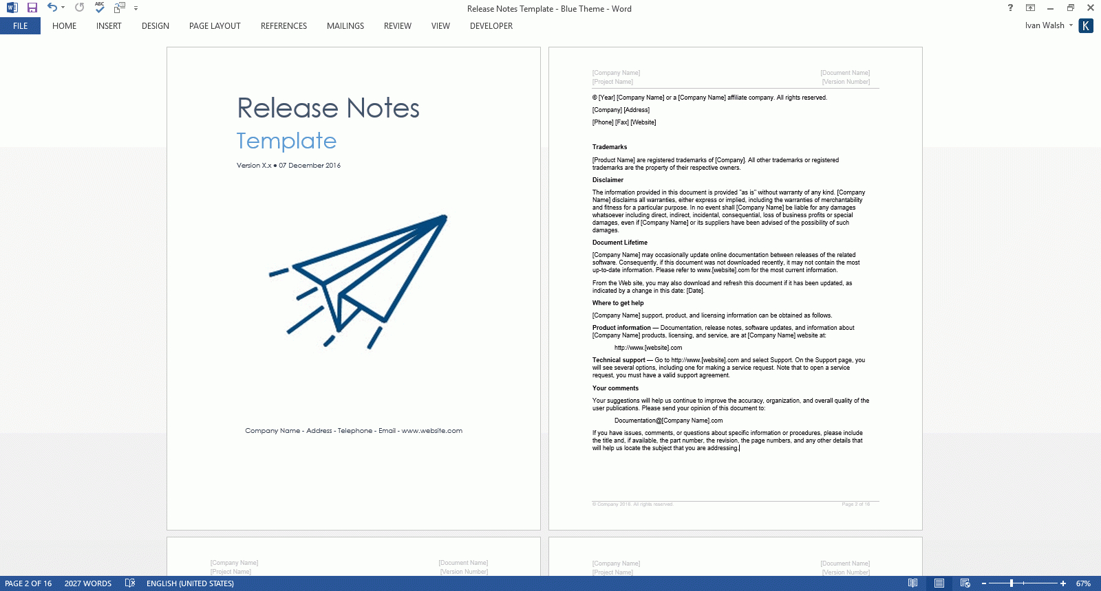 Release Notes Templates Within Software Release Notes Template Word