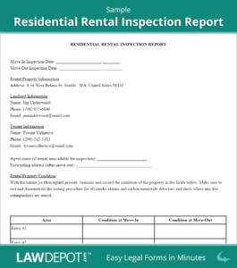 Rental Inspection Report | Property Inspection Checklist inside Property Management Inspection Report Template