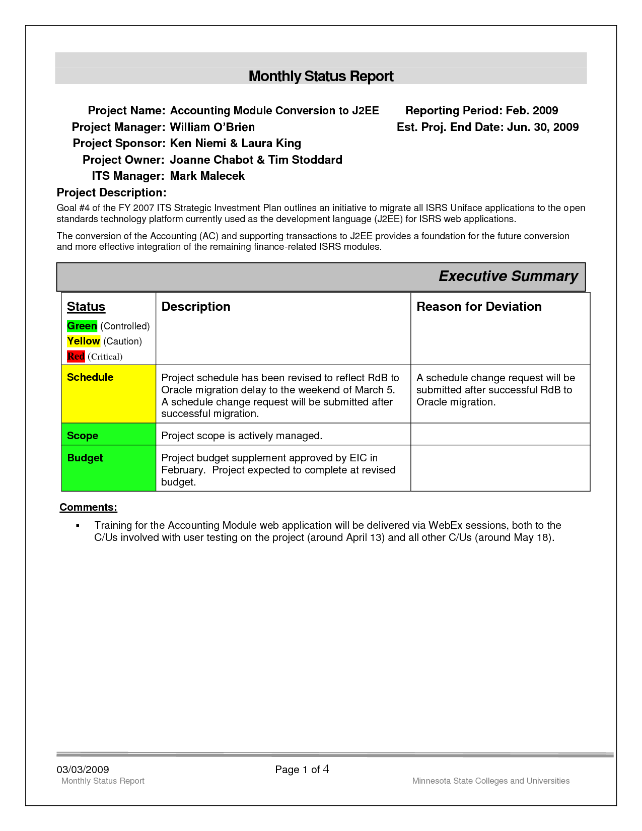 Replacethis] Monthly Status Report Template Format And Within Monthly Status Report Template