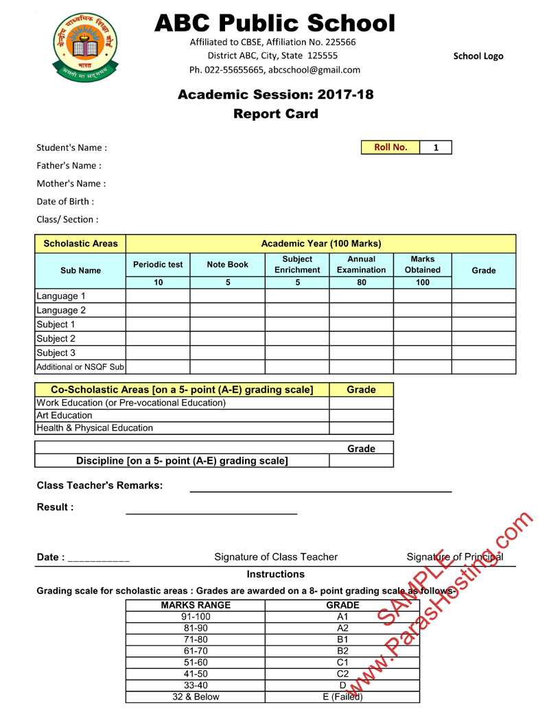 Report Card Format – Papele.alimentacionsegura Regarding Homeschool Report Card Template