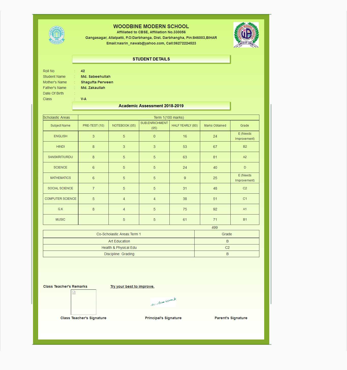 Report Card Generator Software, Student Report Card With Regard To Fake College Report Card Template