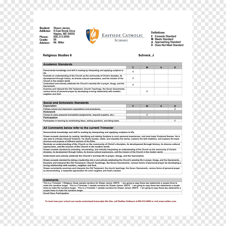 Report Card Middle School Template National Secondary School Intended For Homeschool Report Card Template Middle School