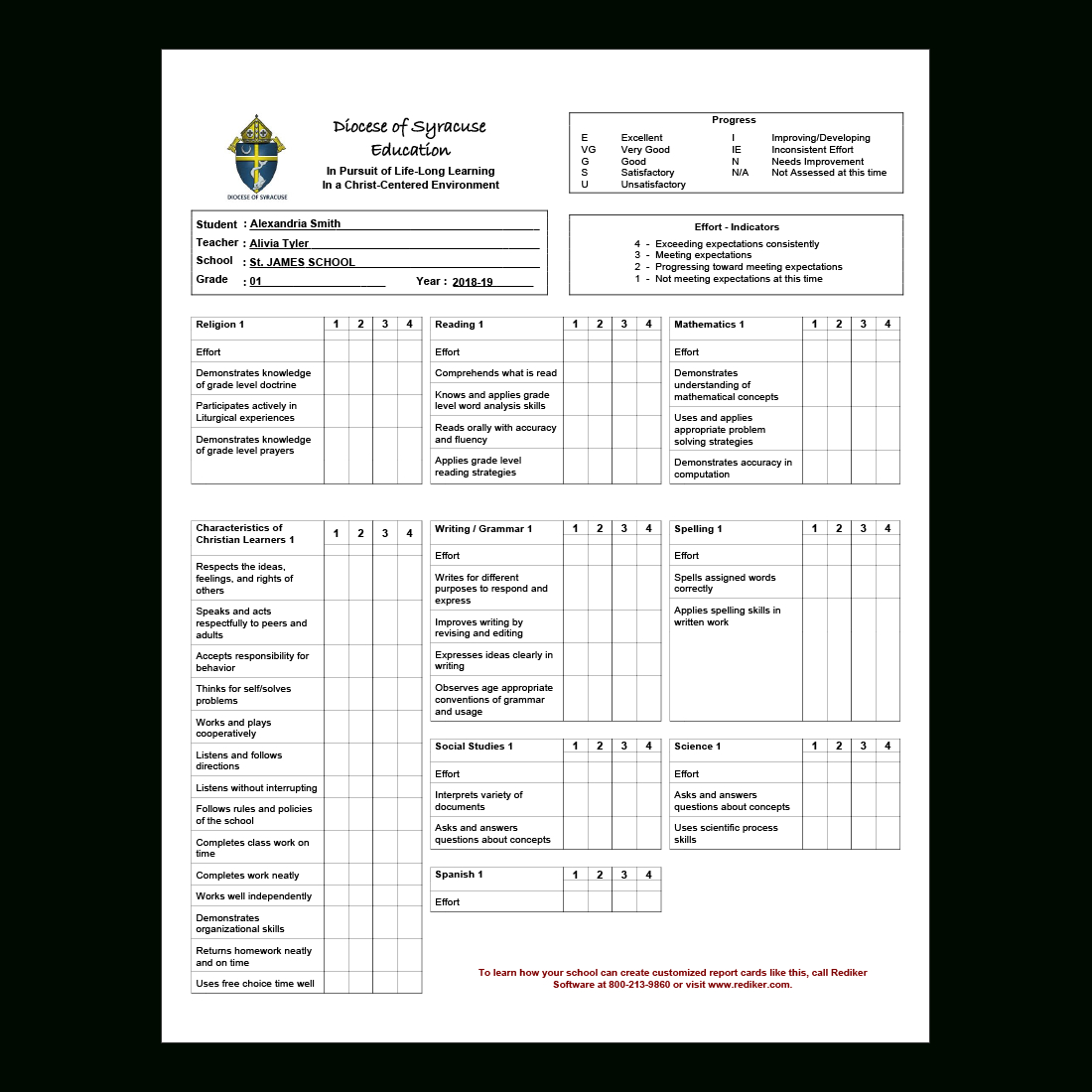 Report Card Software – Grade Management | Rediker Software For Report Card Template Middle School