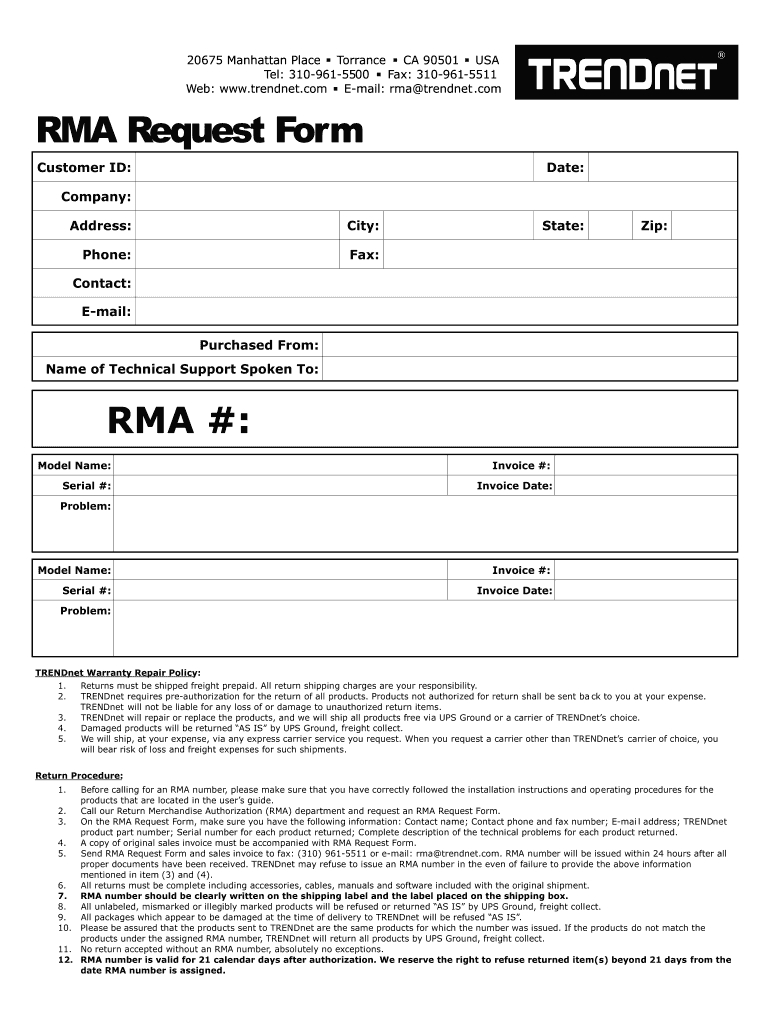 Rma Package Application – Fill Online, Printable, Fillable With Regard To Rma Report Template