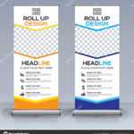 Roll Banner Design Template Vertical Abstract Background Within Retractable Banner Design Templates