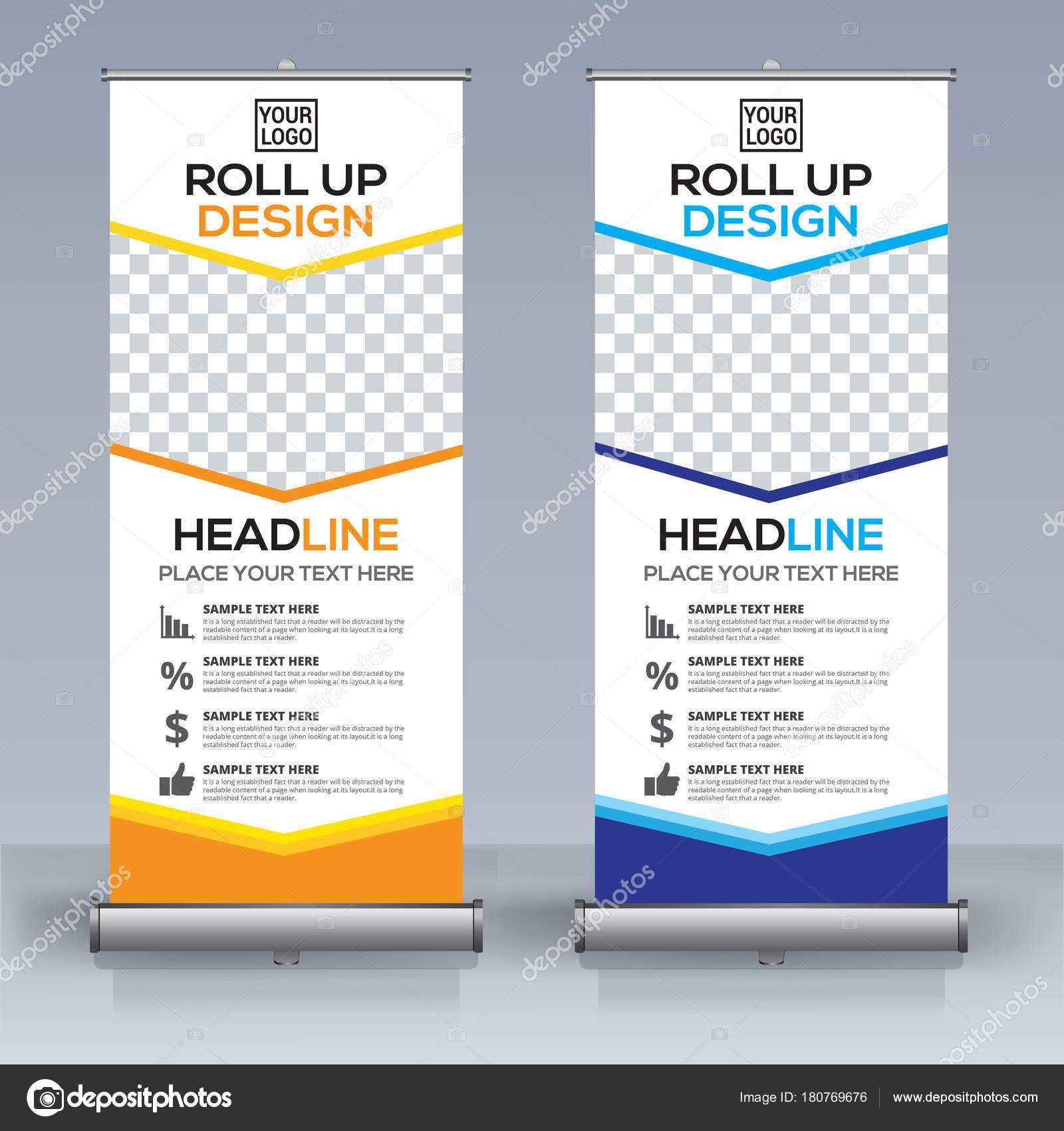 Roll Banner Design Template Vertical Abstract Background Within Retractable Banner Design Templates