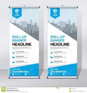 Roll Up Banner Design Template, Vertical, Abstract intended for Retractable Banner Design Templates