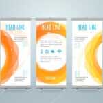 Roll Up Banner Stand Design Template. Vector — Stock Vector With Banner Stand Design Templates