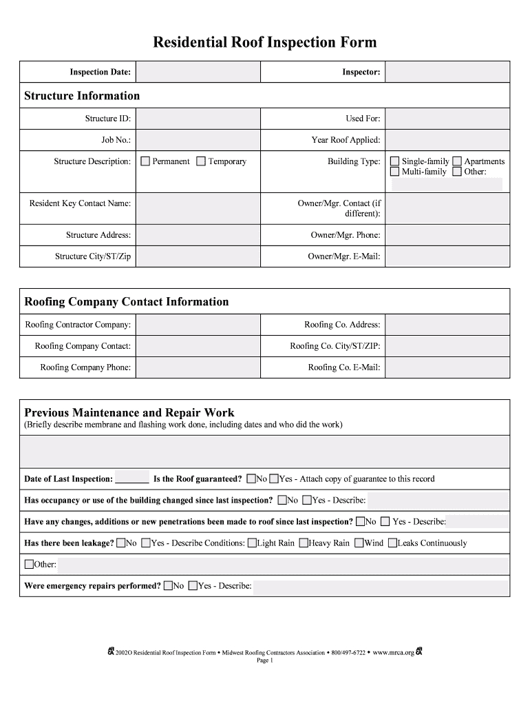 Roof Inspection Report Template – Fill Online, Printable Within Property Condition Assessment Report Template