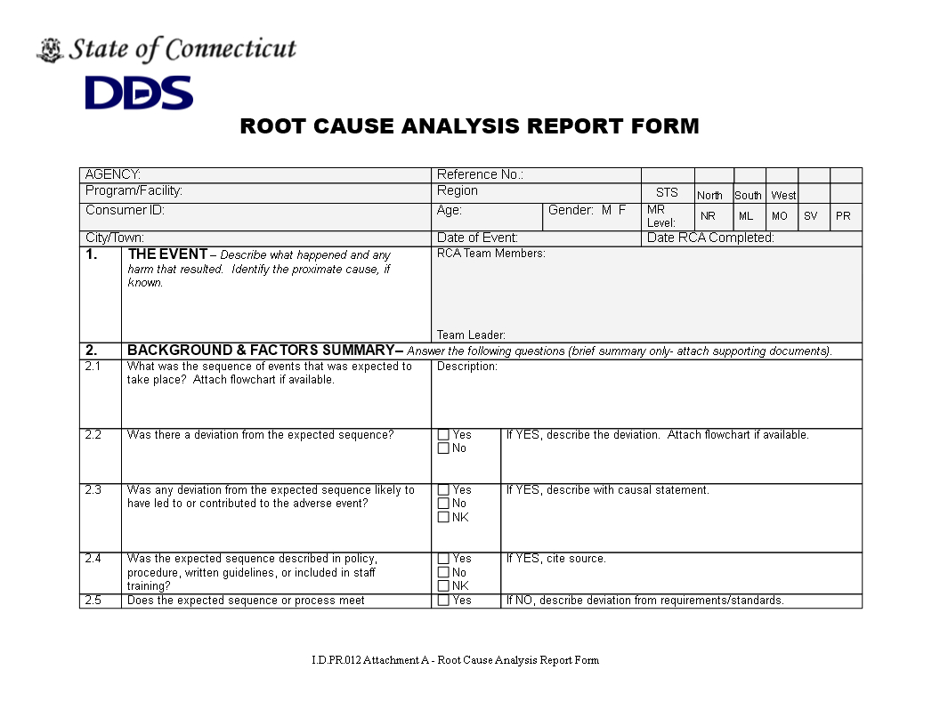 Root Cause Report Form | Templates At Allbusinesstemplates Regarding Root Cause Report Template