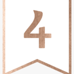 Rose Gold Banner Template Free Printable – Letter H Rose With Printable Letter Templates For Banners
