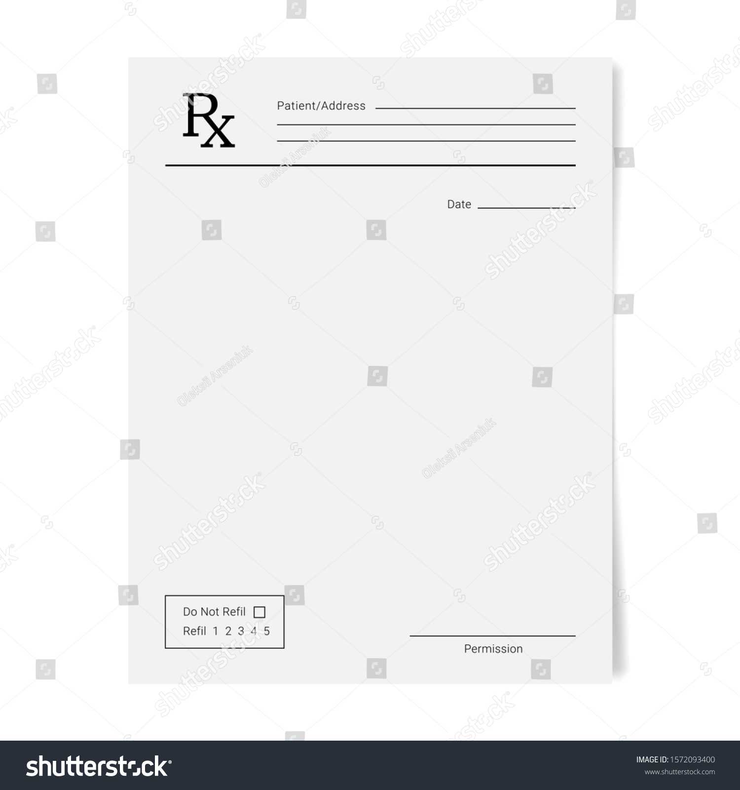 Rx: Изображения, Стоковые Фотографии И Векторная Графика Pertaining To Blank Prescription Form Template