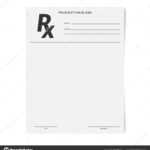 Rx Pad Template. Medical Regular Prescription Form. — Stock Intended For Blank Prescription Form Template
