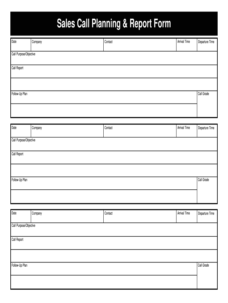 Sales Call Log Excel – Fill Online, Printable, Fillable For Sales Call Report Template