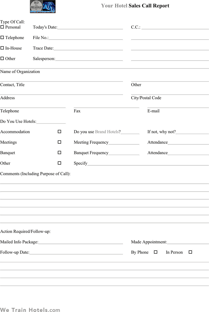Sales Call Report Templates – Word Excel Fomats With Sales Rep Call Report Template