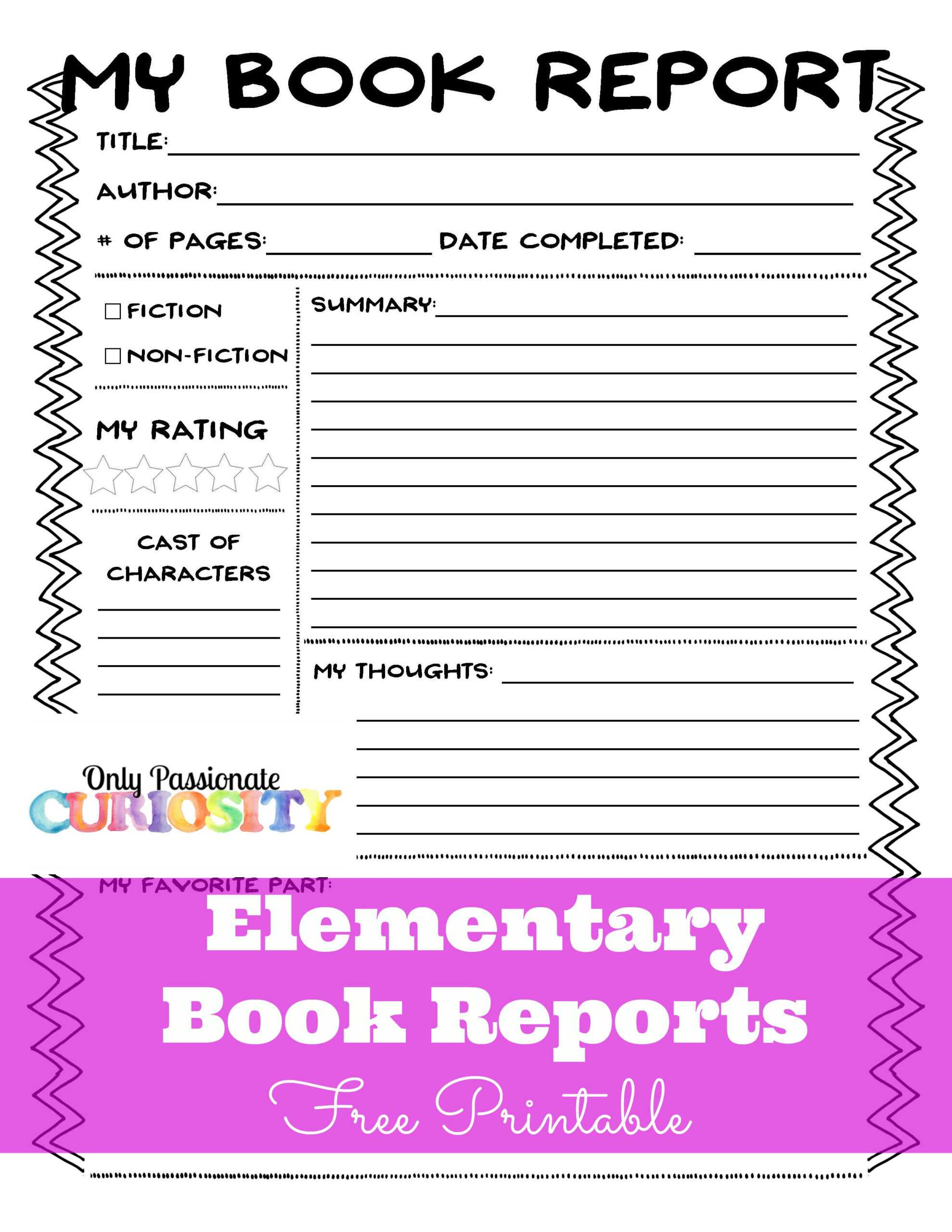 Sandwich Book Report Printout Within Sandwich Book Report Printable Template
