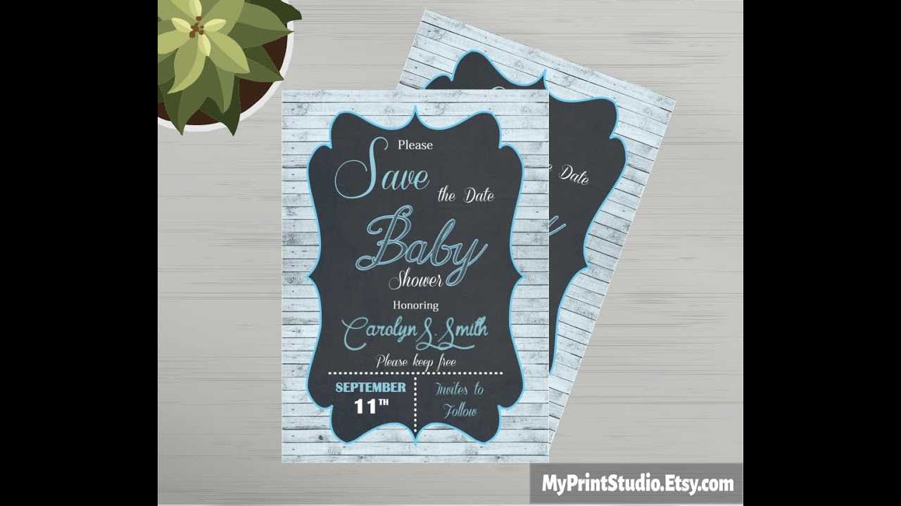 Save The Date Baby Shower Card Template Made In Ms Word Regarding Save The Date Templates Word