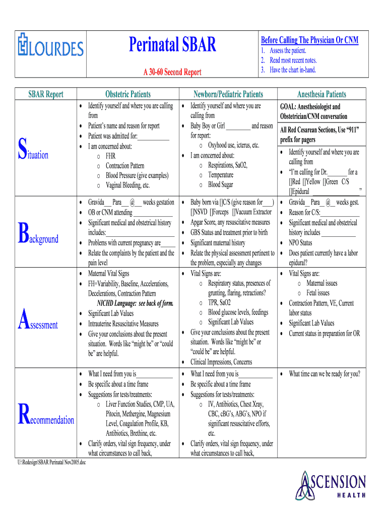 Sbar Examples – Fill Online, Printable, Fillable, Blank Pertaining To Sbar Template Word