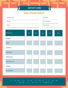 School Report Card Template - Visme inside Report Card Format Template