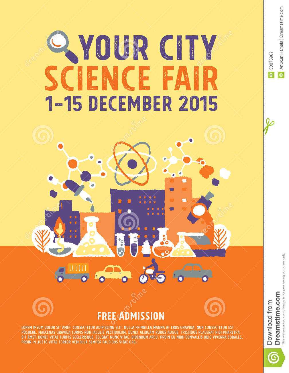 Science Fair Poster Concept Stock Vector – Illustration Of For Science Fair Banner Template
