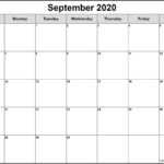 September 2020 Calendar | Free Printable Monthly Calendars Pertaining To Full Page Blank Calendar Template