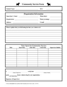 Service Request Form Templates - Word Excel Fomats with Community Service Template Word